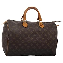Louis Vuitton-LOUIS VUITTON Bolsa de Mão Monogram Speedy 35 M41524 LV Auth 120272-Monograma