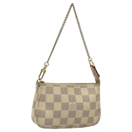Louis Vuitton-LOUIS VUITTON Damier Azur Mini Pochette Accessoires Pouch N63005 Auth 116264-Other