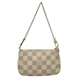 Louis Vuitton-LOUIS VUITTON Damier Azur Mini Pochette Accessoires Pouch N63005 Auth 116264-Other