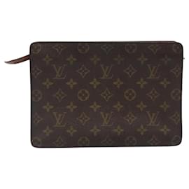 Louis Vuitton-LOUIS VUITTON Pochette Masculina Monogram Bolsa de Clutch M51795 LV Auth 119354-Monograma