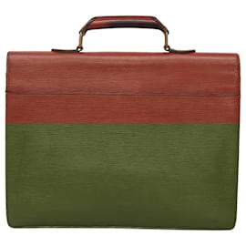 Louis Vuitton-LOUIS VUITTON Epi Serviette Conselheiro Pasta Marrom M54423 LV Auth 118307-Marrom