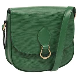 Louis Vuitton-LOUIS VUITTON Epi Saint Cloud PM Bolsa de Ombro Verde M52214 LV Auth 120325-Verde