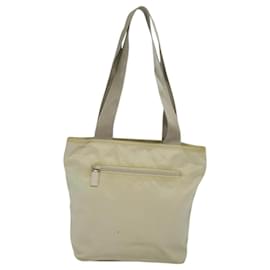 Prada-PRADA Tote Bag Nylon Beige Silver Auth bs24791-Silvery,Beige