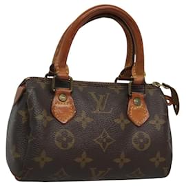 Louis Vuitton-LOUIS VUITTON Mini Speedy Monograma Bolsa de Mão M41534 LV Auth 119357-Monograma