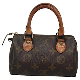 Louis Vuitton-LOUIS VUITTON Mini Speedy Monograma Bolsa de Mão M41534 LV Auth 119357-Monograma