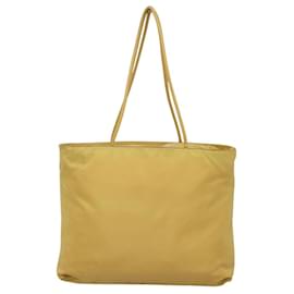 Prada-PRADA Tote Bag Nylon Yellow Auth 119766-Yellow