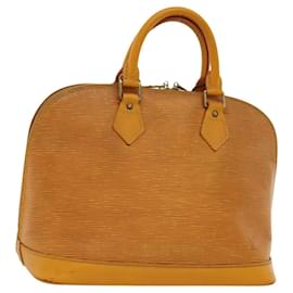 Louis Vuitton-LOUIS VUITTON Bolsa de Mão Epi Alma Amarela M52149 LV Auth 116320-Amarelo