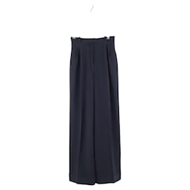 Dior-Wide wool pants-Navy blue