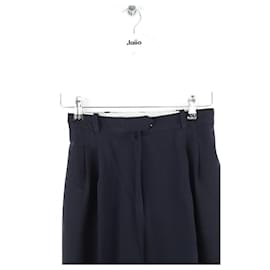Dior-Wide wool pants-Navy blue