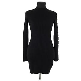 Sandro Schwarzes Kleid Schwarz