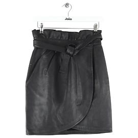 Bash Mini jupe en cuir noire Noir