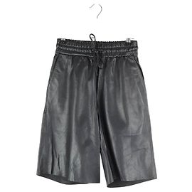 Vanessa Bruno Black leather Bermuda shorts Black