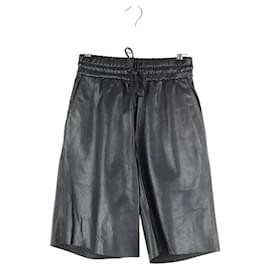 Vanessa Bruno-Leather Bermuda-Black