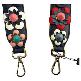 Fendi-Fendi Flower Studs Strap You Webbing Shoulder Leather Bag Accessory-Multiple colors