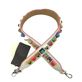 Fendi-Fendi Studded Strap You Webbing Shoulder Leather Bag Accessory-Multiple colors