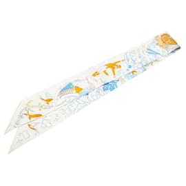 Hermès-Hermes Twilly Sur Mon Nuage Scarf-Multiple colors,Beige