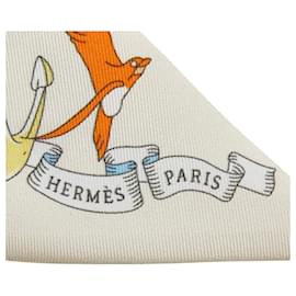 Hermès-Hermes Twilly Sur Mon Nuage Scarf-Multiple colors,Beige