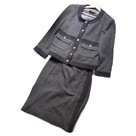 Chanel - tailleur gonna giacca Grigio