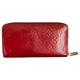 Louis Vuitton-Carteira Longa Vernis Louis Vuitton em Vermelho Pomme d'Amour-Vermelho