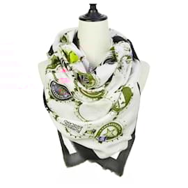 Burberry-Burberry Bottle Cap Print Silk Blend Scarf-Black,White,Red