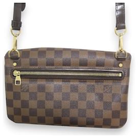 Louis Vuitton-Bolsa de Ombro Damier Hoxton PM da Louis Vuitton-Marrom