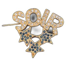 Yves Saint Laurent - Brosche 'Abend' Gold hardware