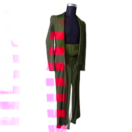 Christian Lacroix-Christian Lacroix Bazar - suit set jacket pants-Red