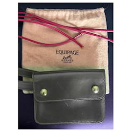 Hermès-Hermès - vintage red belt pouch-Red