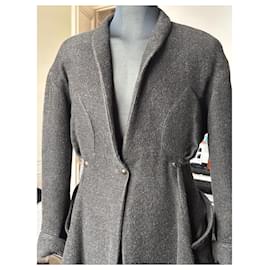 Thierry Mugler-Thierry Mugler - beautiful fitted wool coat-Grey
