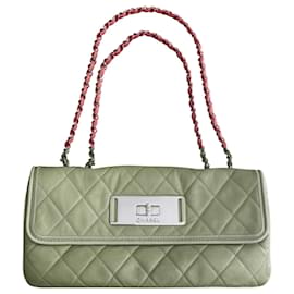 Chanel-chanel beige mademoiselle lock east west flap bag-Beige