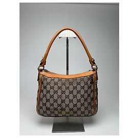Bolsa monograma vintage da Gucci bege laranja Laranja