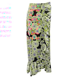 Autre Marque-La Double J Crazy Daisy Black Cotton Cascata Ruffle Wrap Skirt-Multiple colors