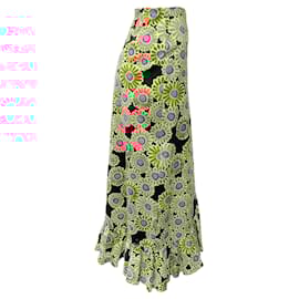 Autre Marque-La Double J Crazy Daisy Black Cotton Cascata Ruffle Wrap Skirt-Multiple colors