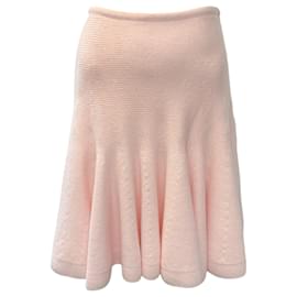 Autre Marque-Adeam Pearl Blush Wendy Cotton Knit Skirt-Pink