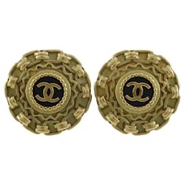 Chanel-Chanel Coco Mark Earrings-Golden,Metallic