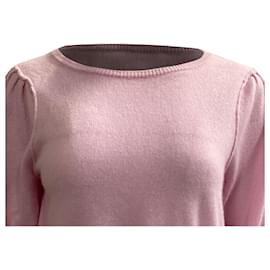 LoveShackFancy- Loveshackfancy Cropped Sweater in Pink Wool-Pink