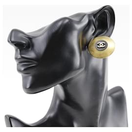Chanel-Chanel Coco Mark Earrings-Golden,Metallic