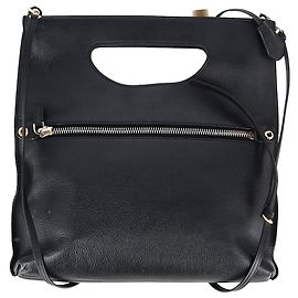 Tom Ford Top Handle Shoulder Bag in Black Leather Black