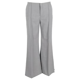 Chloé- Chloé Flared Trousers in Grey Wool-Grey