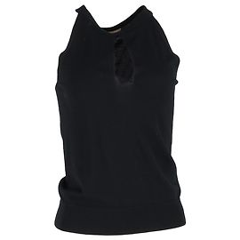 Michael Kors Cutout Top in Black Wool Black