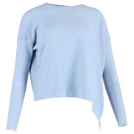Stella Mc Cartney- Stella Mccartney Asymmetric Sweater in Blue Wool-Blue,Light blue
