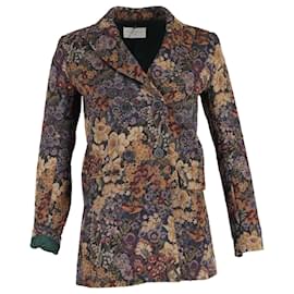 Sandro- Sandro Paris Floral Jacquard Balzer in Multicolor Cotton-Brown