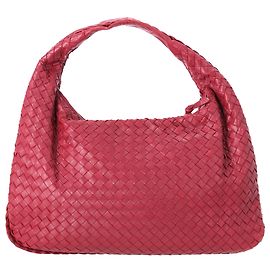 Bottega Veneta Medium Veneta Hobo Bag in Burgundy Leather Red Dark red