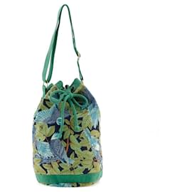 Hermès-Hermes One Shoulder Cotton Shoulder Bag-Green