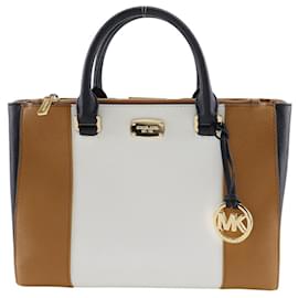 Michael Kors-Michael Kors Tote Bag Leather Handbag-Brown