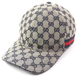 Gucci-Boné de beisebol em lona GG Sherryline da Gucci Webline-Azul