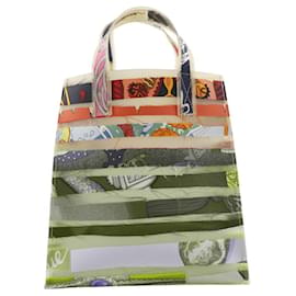 Hermès-Hermes Louvre Museum Limited Rubber Silk Tote Bag-Multiple colors