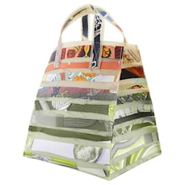 Hermès-Hermes Louvre Museum Limited Rubber Silk Tote Bag-Multiple colors