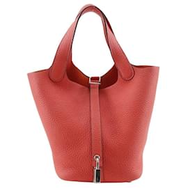 Hermès-Hermes Picotin Lock 18 PM Taurillon Clemence Handbag-Pink