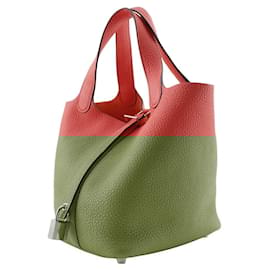 Hermès-Hermes Picotin Lock 18 PM Taurillon Clemence Handbag-Pink